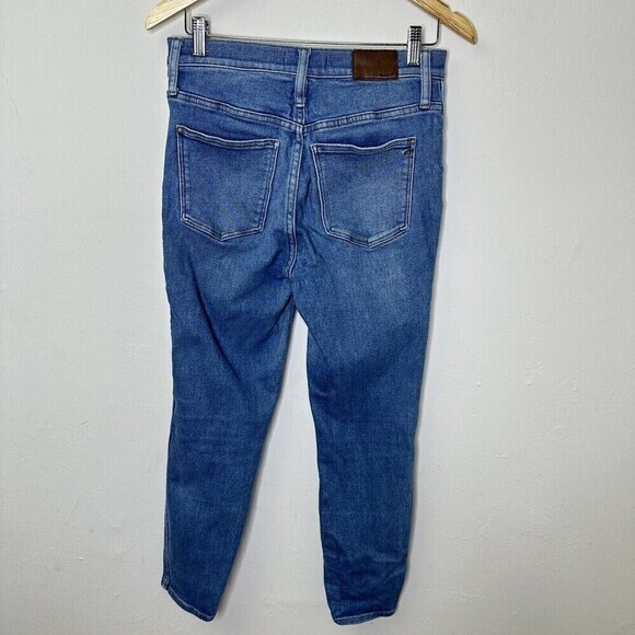 Madewell Curvy High Rise Skinny Crop Jeans‎ Sz 28- Medium Wash Denim Blue - Picture 6 of 8